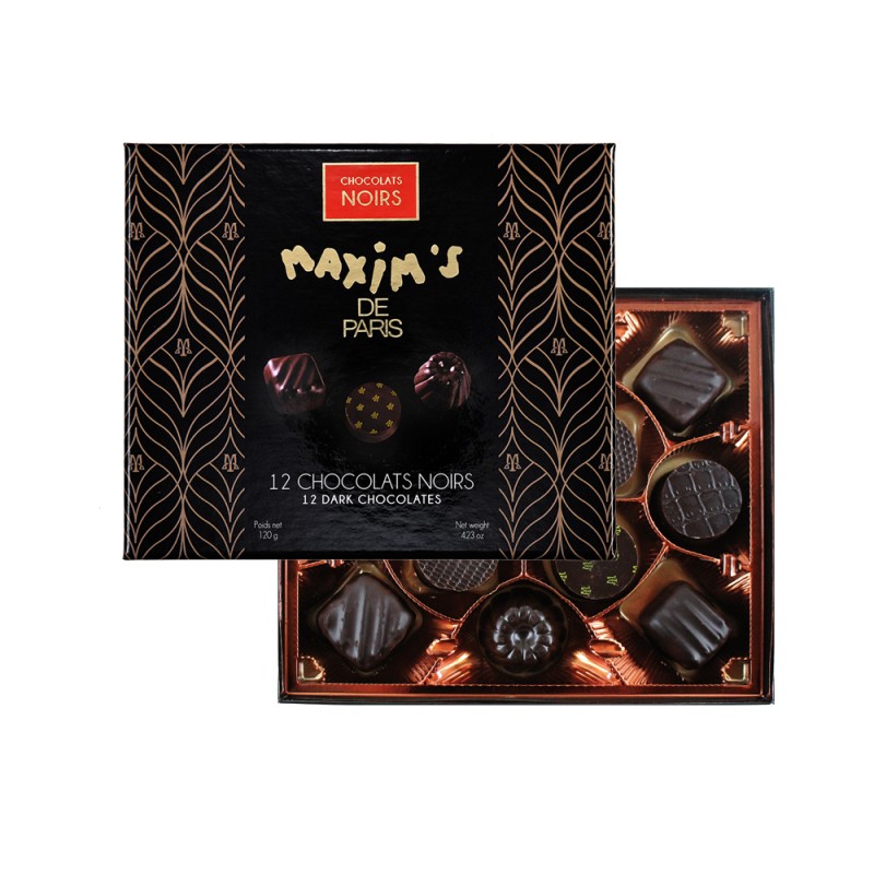 Assortiment de chocolat noir - Boite de chocolat - Maxim's shop