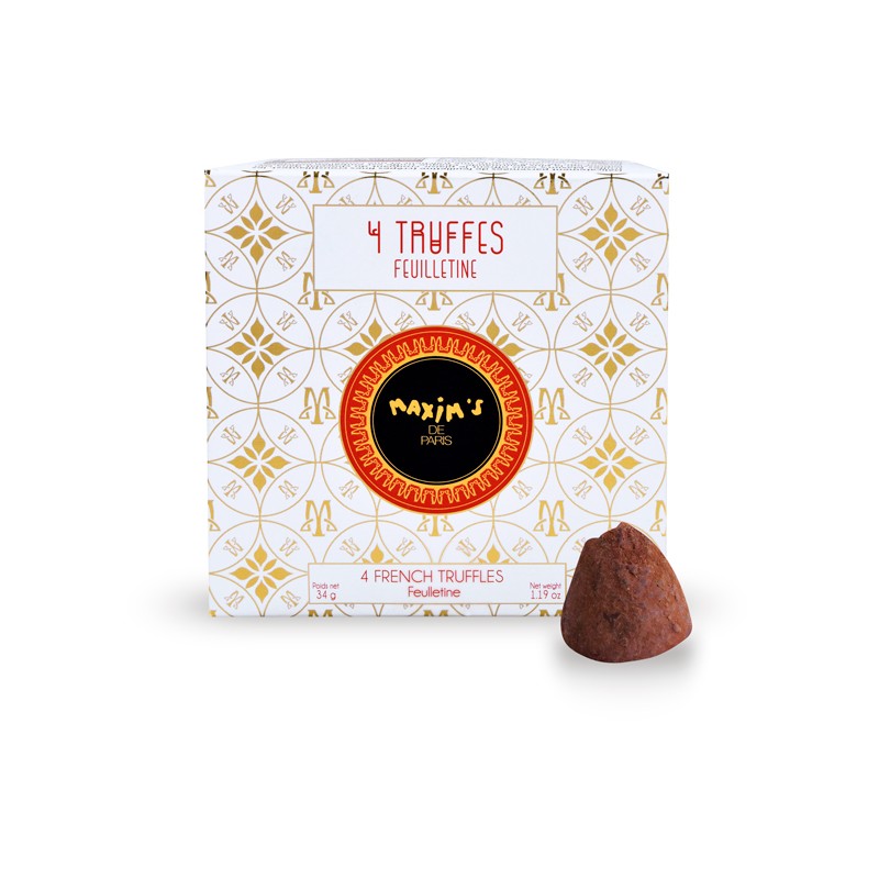 Mini ballotin 4 truffes aux éclats de crêpes dentelle-Chocolats-Maxim's shop